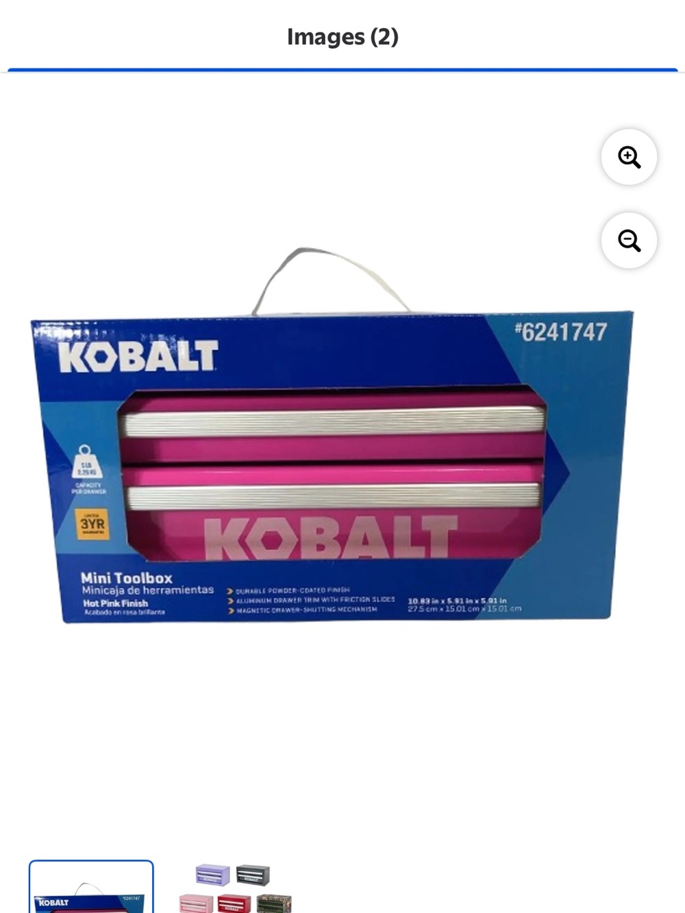 Kobalt Hot Pink Mini Toolbox - Portable Tool Storage